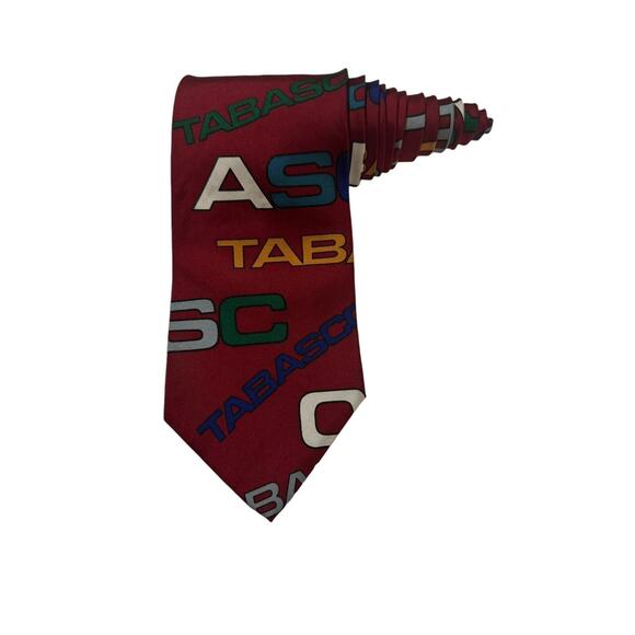 Tabasco Sauce Mens Vintage Novelty Necktie 100% Silk - Picture 1 of 7